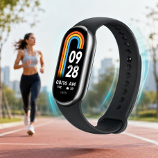 Смартбраслет Band M8 з AMOLED-дисплеєм 1,62″, пульсометром, моніторингом сну та трекером активності