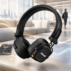 Бездротові накладні навушники Marshall Major IV Bluetooth для комп’ютера та смартфона, понад 80 годин роботи